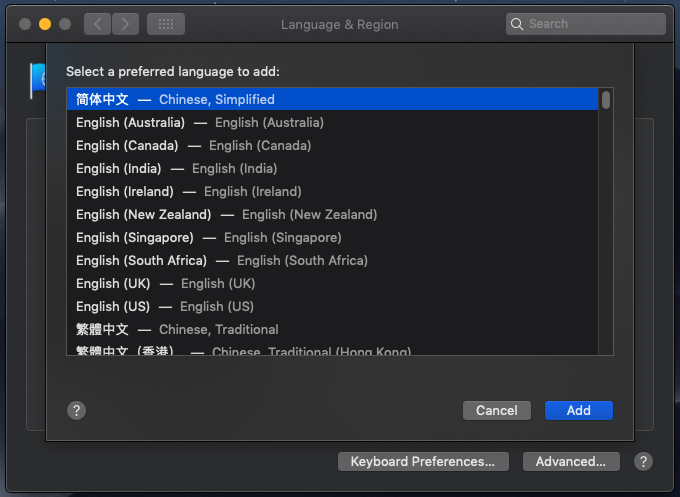 macOS 系统修改语言教程简单设置系统语言为中文