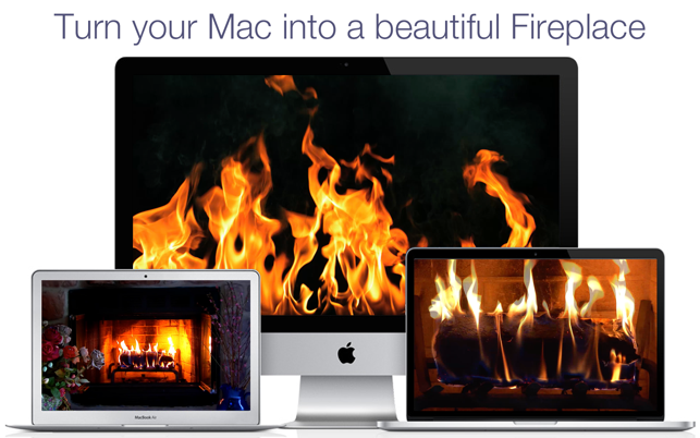Fireplace Live HD + For Mac 4.0.0 壁炉屏幕保护程序