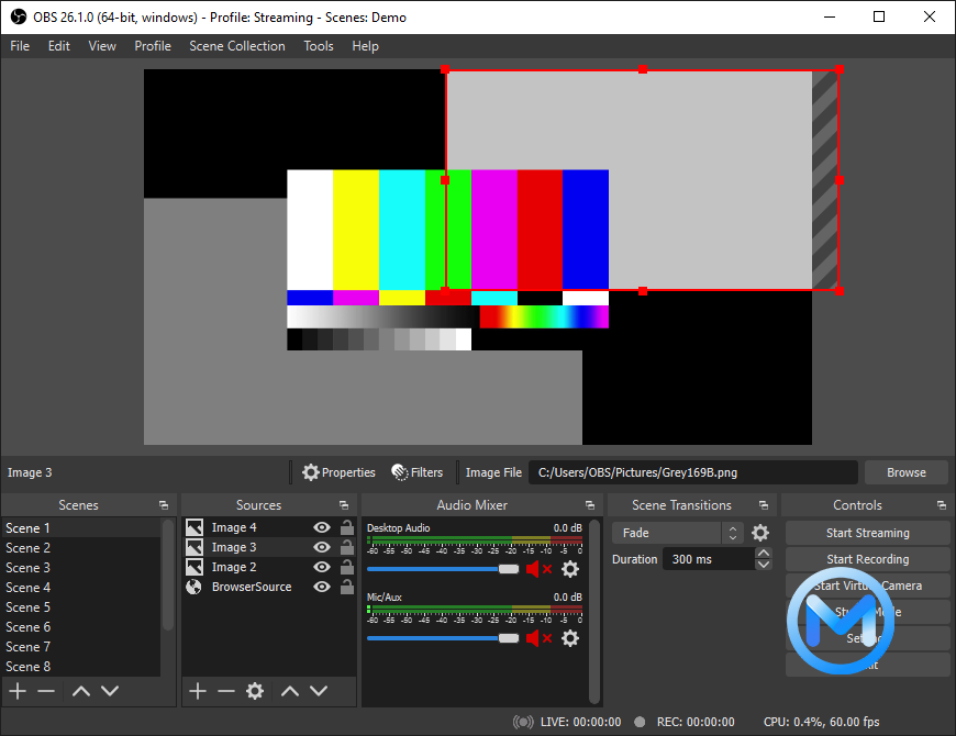 OBS Studio For Mac V27.0.1 免费开源的视频录制以及实时直播软件。