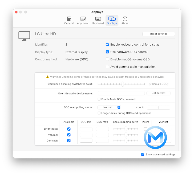 MonitorControl For Mac 4.0.2控制外部显示器亮度和音量软件支持 intel和M1