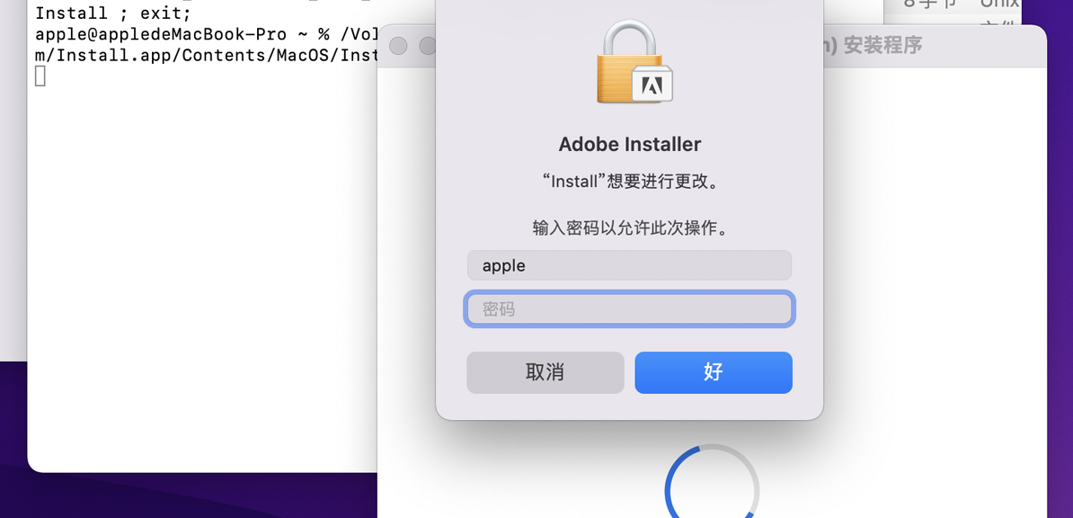 安装提示错误：Error  The installation cannot continue as the installer file may be damag. Download the installer file again.