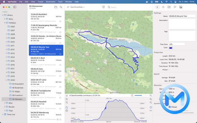 myTrack‪s‬ For Mac v4.1.1 GPS轨迹管理软件