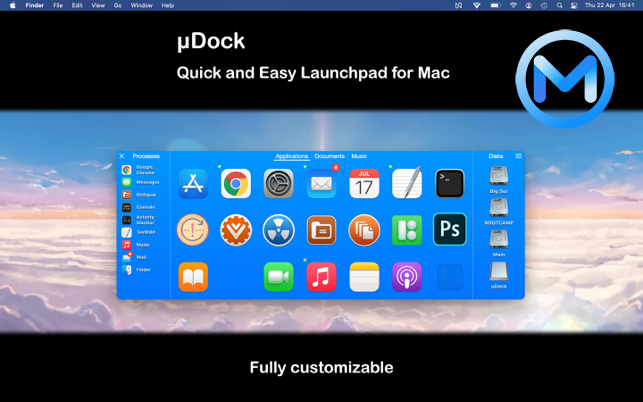 uDock For Mac v3.0.1 快速简便的启动系统软件