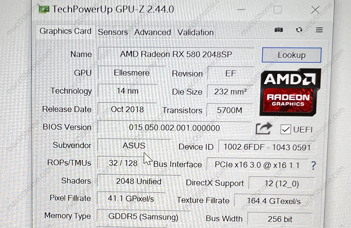 AMD RX580 2048SP刷RX570 BIOS苹果macOS完美免驱动
