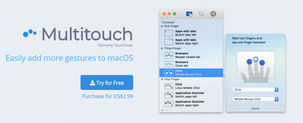 Multitouch for Mac v1.27.4 自定义触控版手势软件