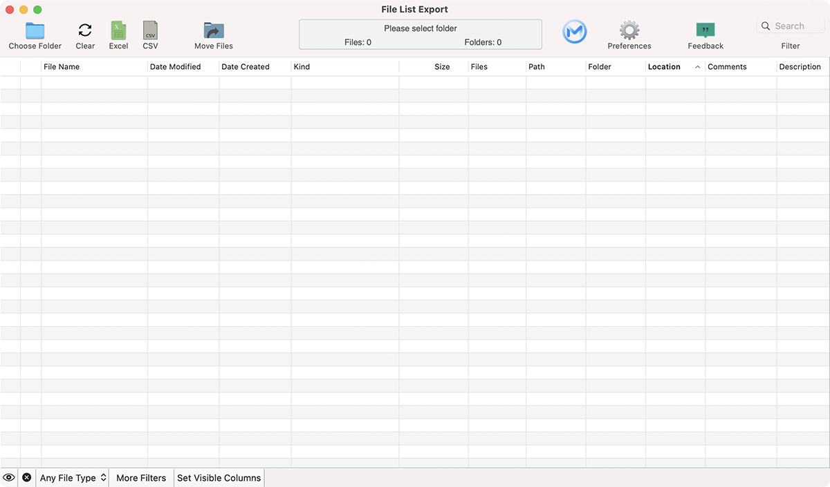 File List Export For Mac v2.8.3 文件列表导出