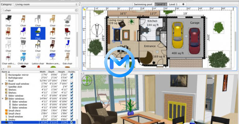 Sweet Home 3D for Mac v6.6.1 室内设计软件中文版