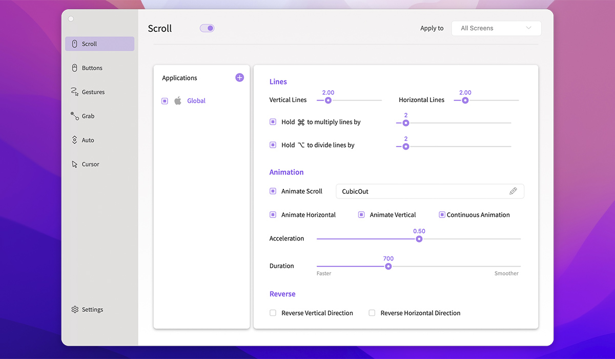 Smooze Pro For Mac v2.0.50 自定义鼠标增强软件