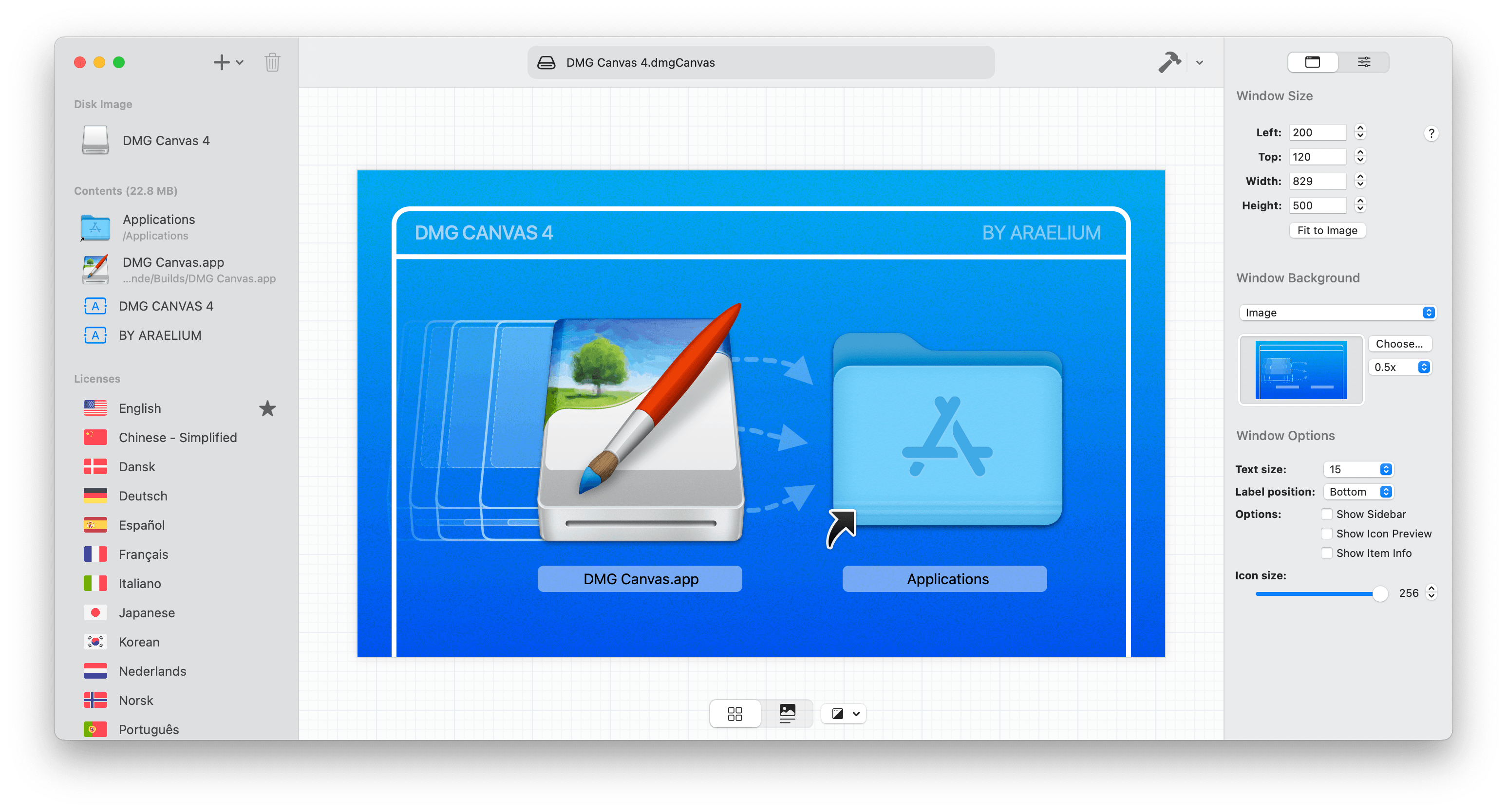 DMG Canvas For Mac v4.0.5 DMG打包工具