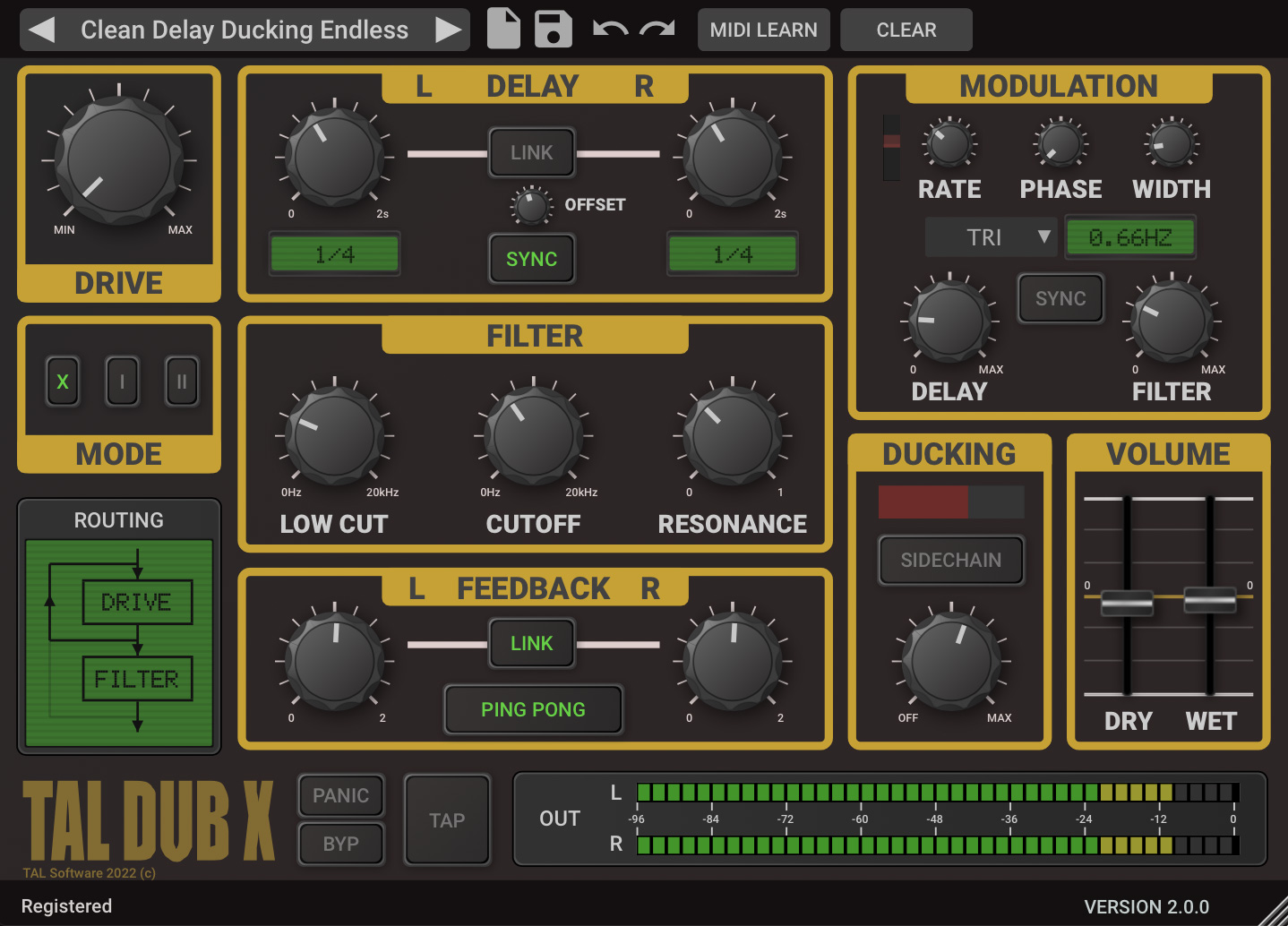 Togu Audio Line TAL-Dub-X For Mac v2.0.5 音乐插件 - 苹果系统之家